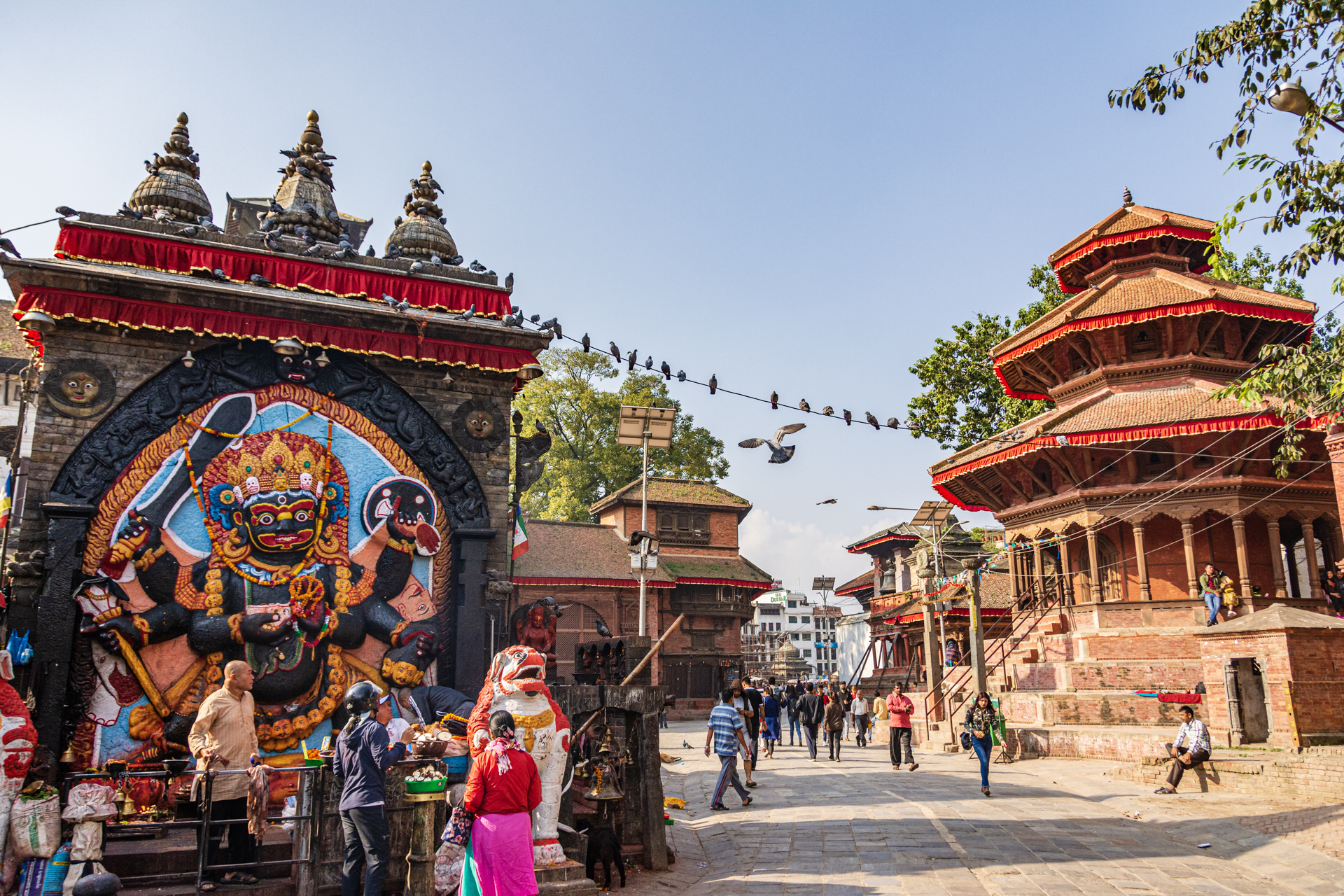 Kathmandu Kala Bhairab und Krishna Tempel